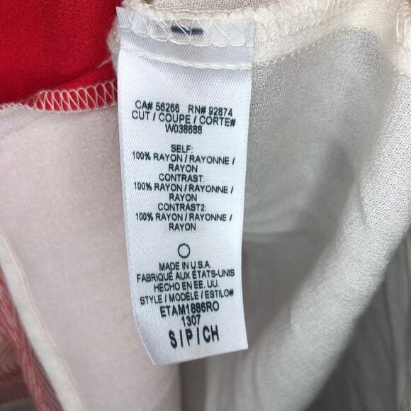 Ella Moss Red & White Top S - Picture 7 of 7